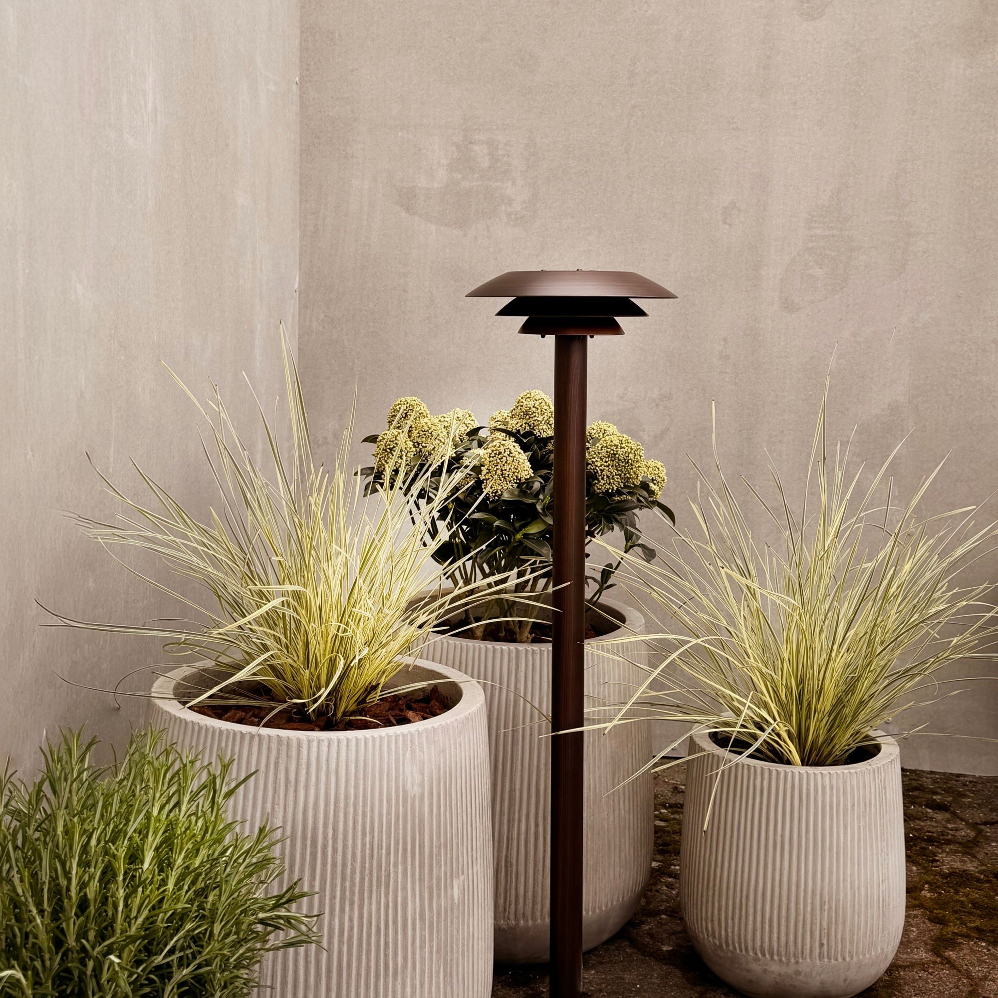 DL25 Udendørs Bedlampe  Antik Børstet Look - Kobber