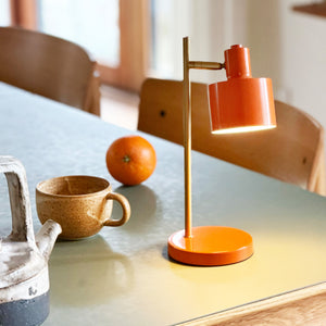 Ocean LED Mini Bordlampe - Orange/Messing