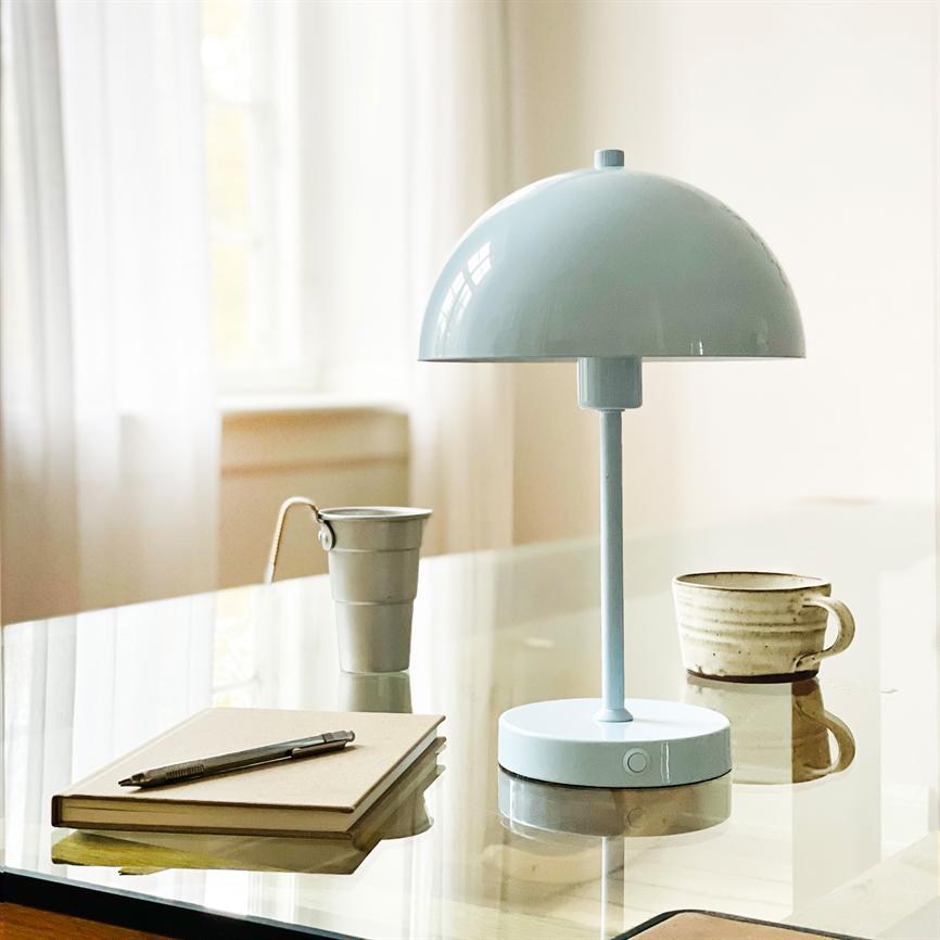 Stockholm LED Genopladelig Bordlampe V. 2.0 - Isblå