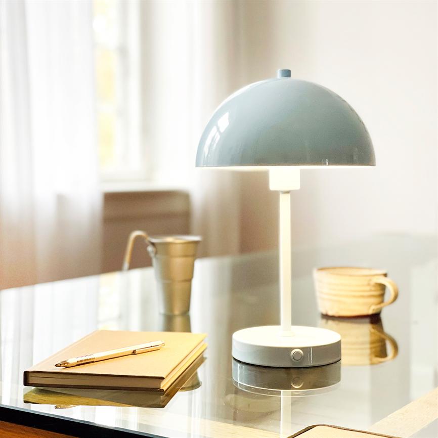 Stockholm LED Genopladelig Bordlampe V. 2.0 - Isblå