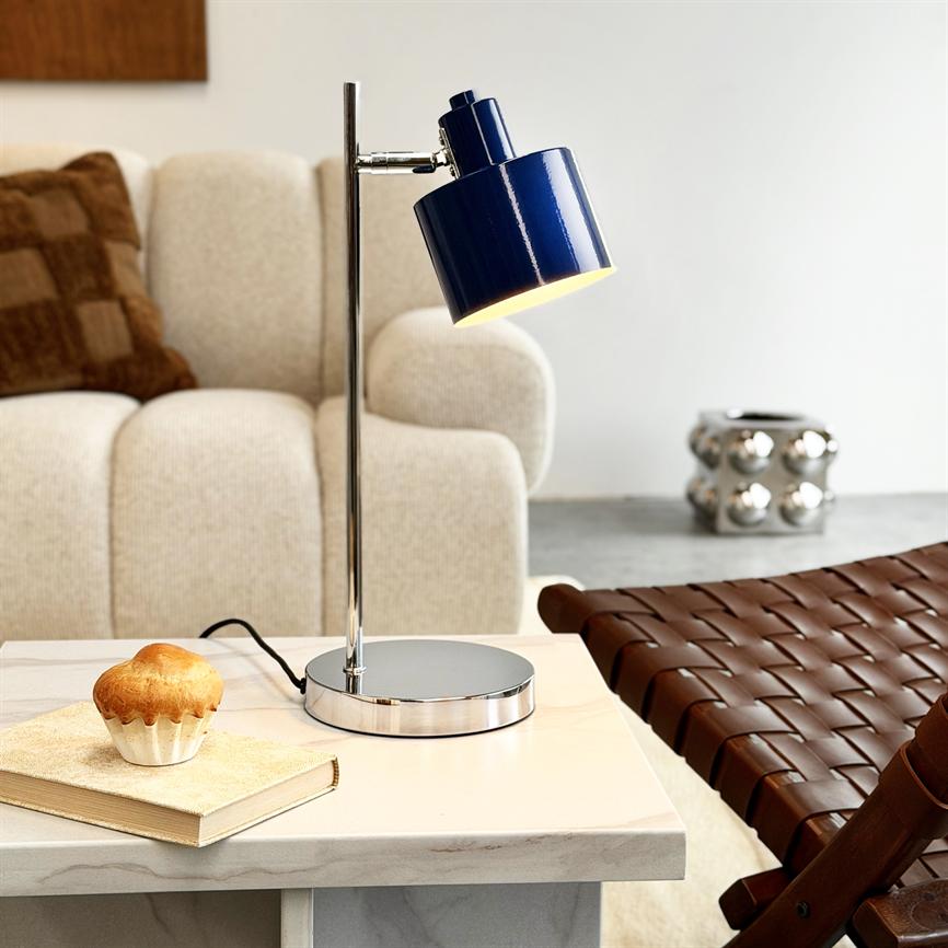 Ocean Bordlampe - Blå/Krom