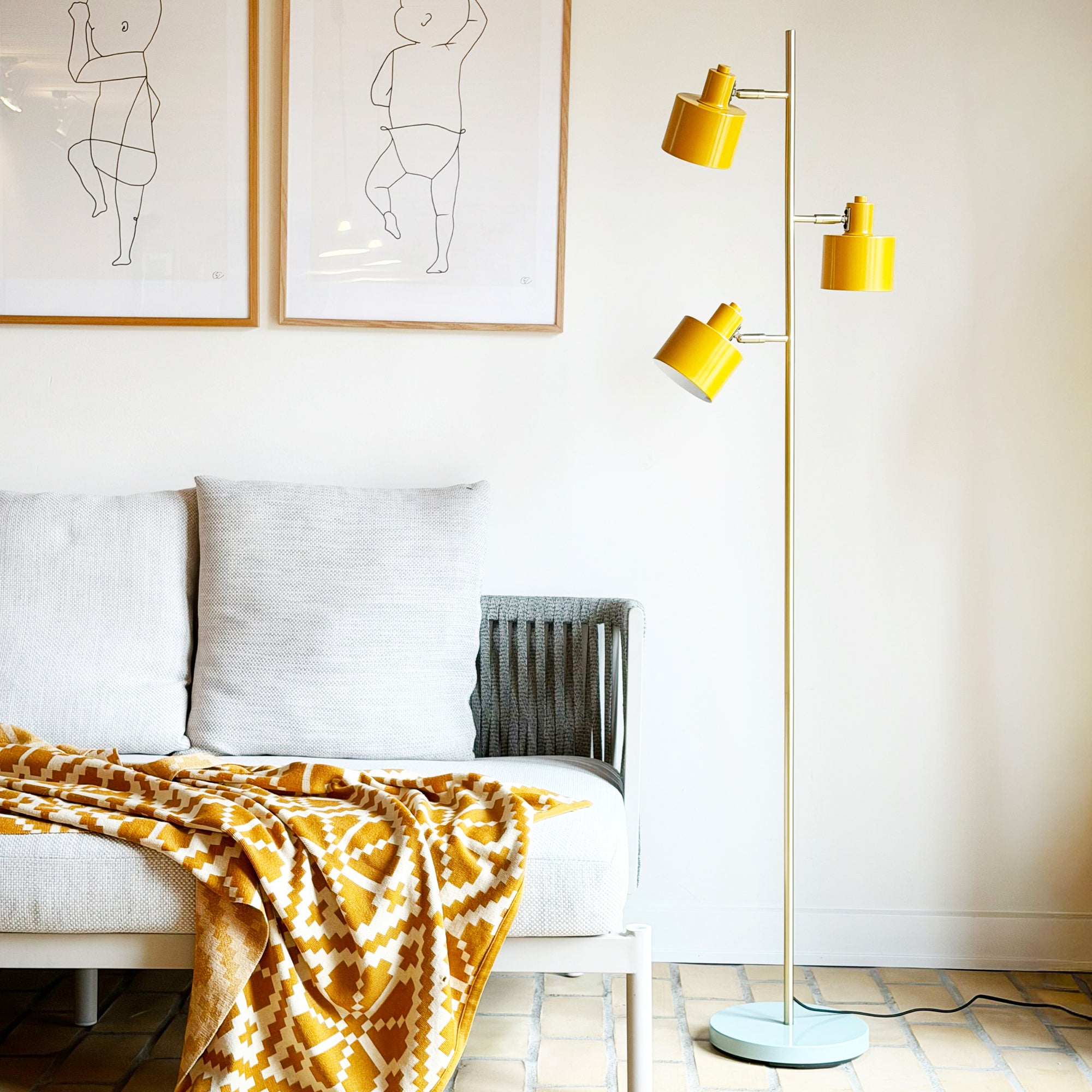 Ocean Gulvlampe - Karry/Turkis