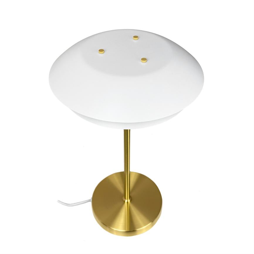 DL31 Bordlampe - Hvid/Messing