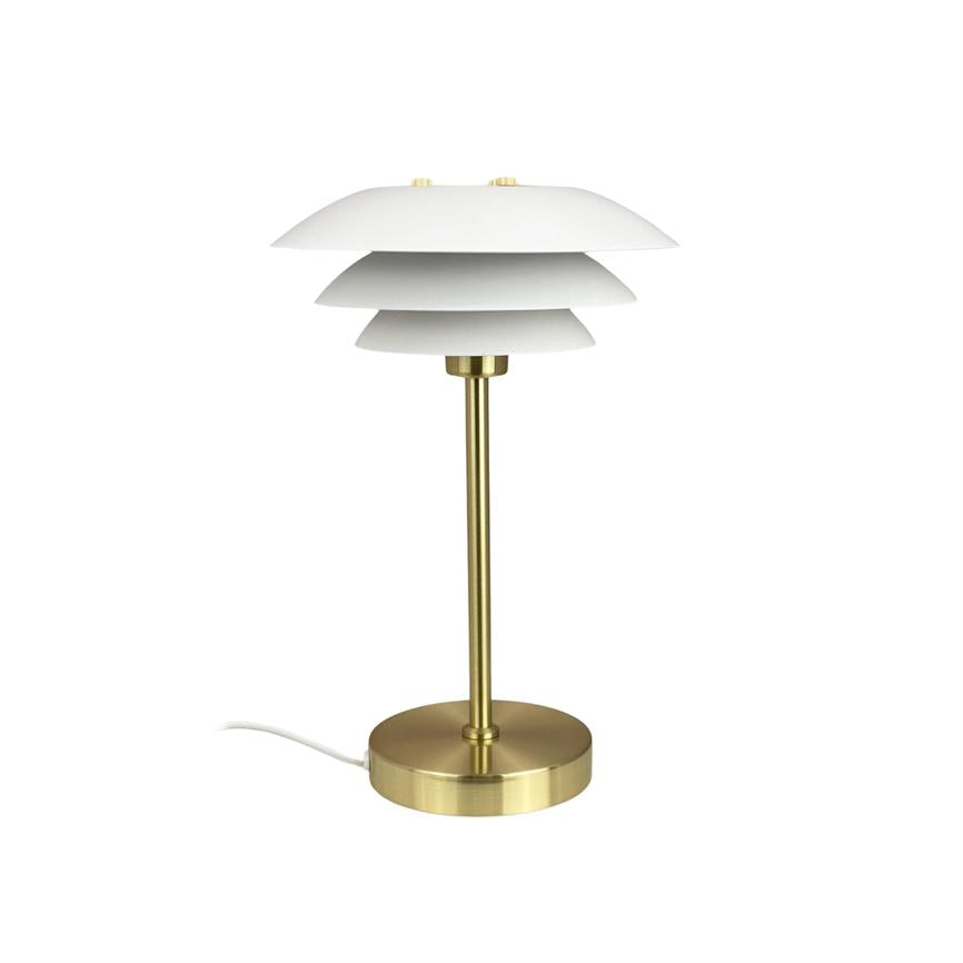DL20 Bordlampe - Hvid/Messing